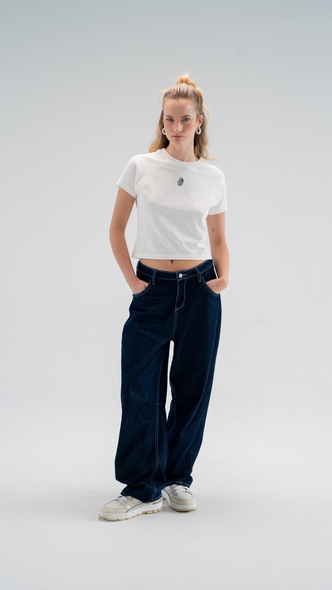 SHORT SLEEVE IVORY TOP