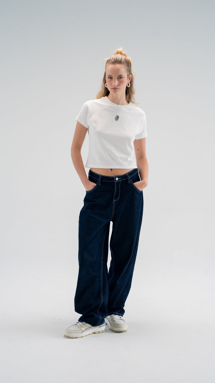 SHORT SLEEVE IVORY TOP