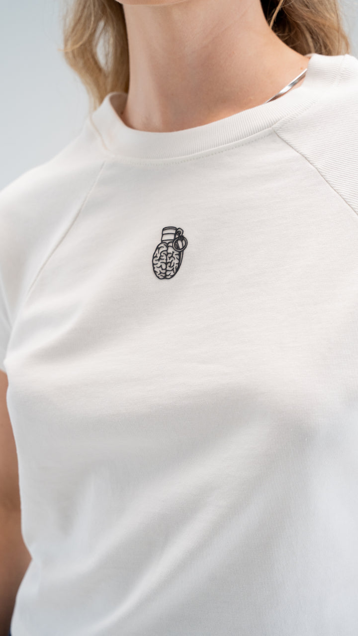 SHORT SLEEVE IVORY TOP