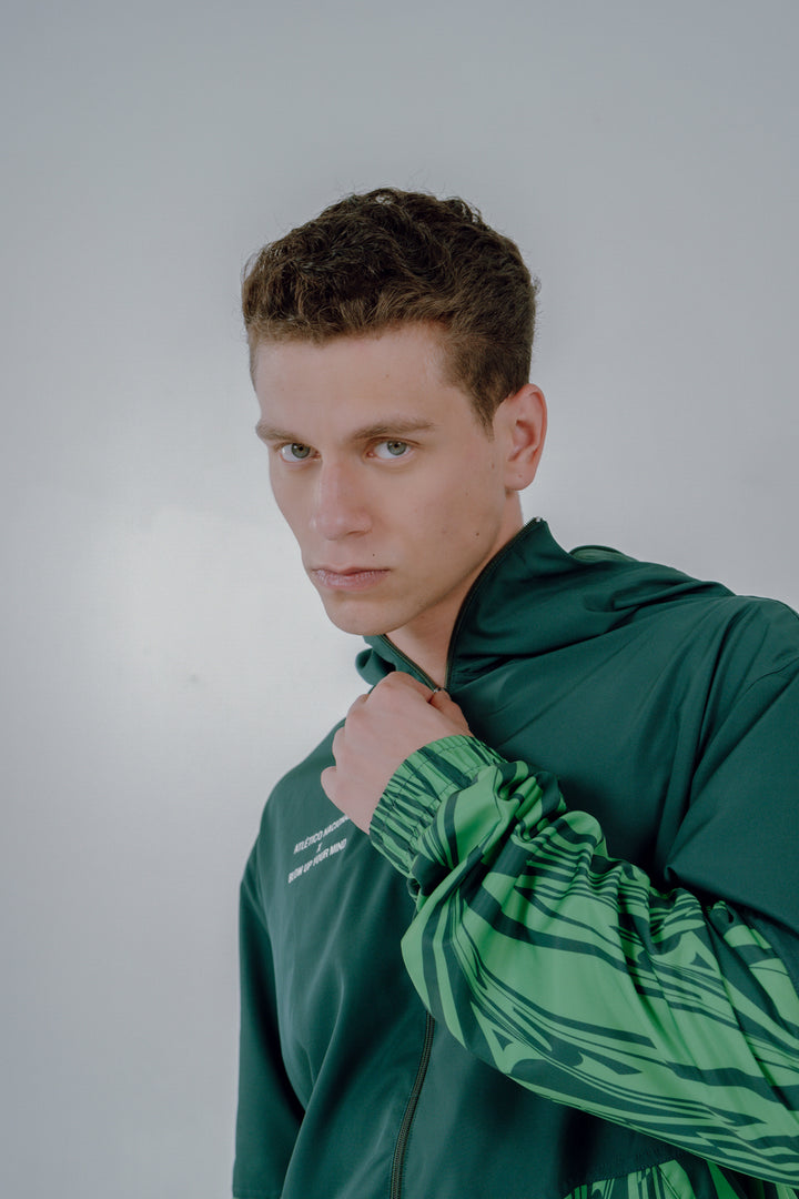 GREEN WINDBREAKER JACKET