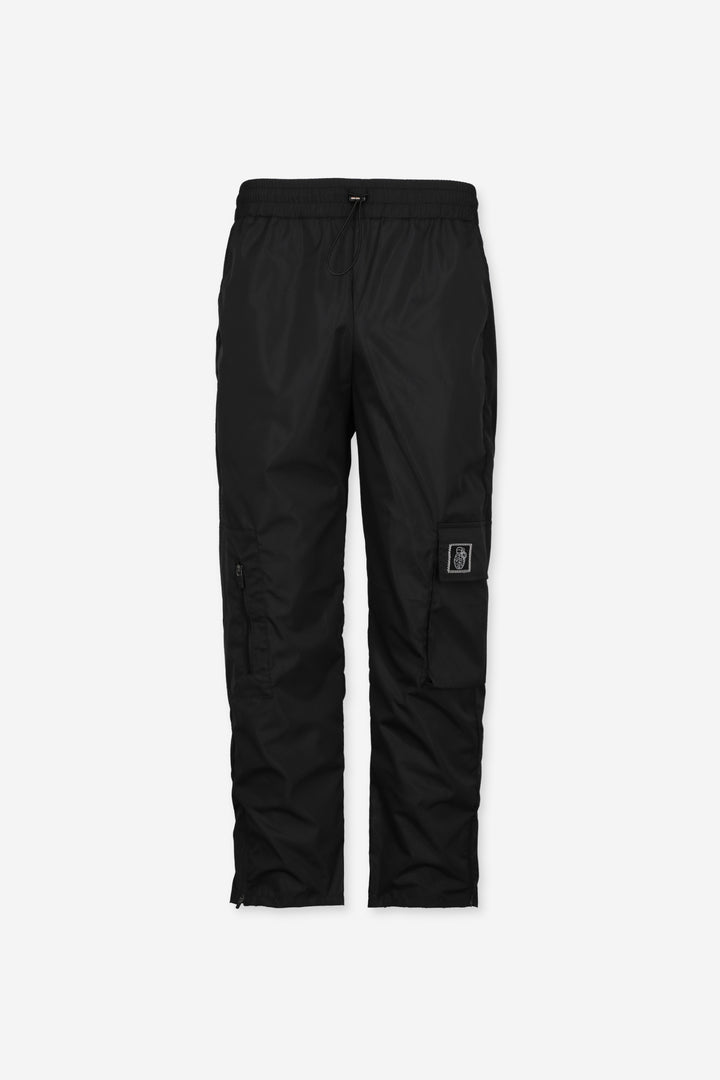 BURST REGULAR FIT BLACK CARGO PANTS