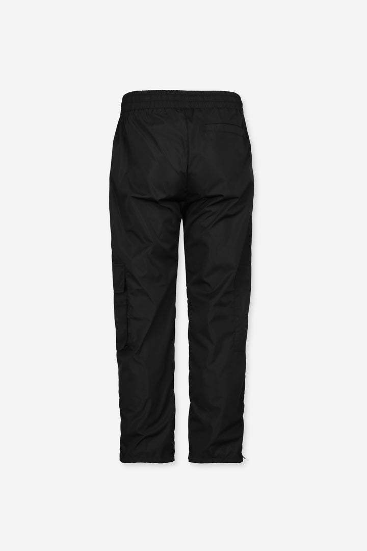 BURST REGULAR FIT BLACK CARGO PANTS