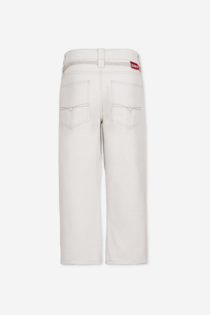 LASSO REGULAR FIT IVORY JEAN