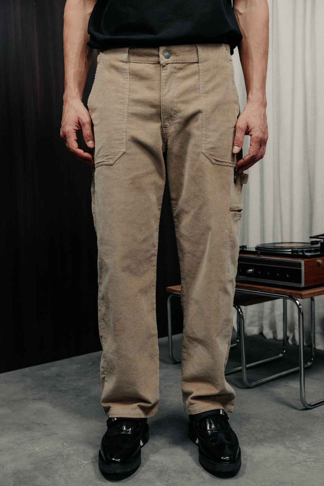 Corduroy sand trousers