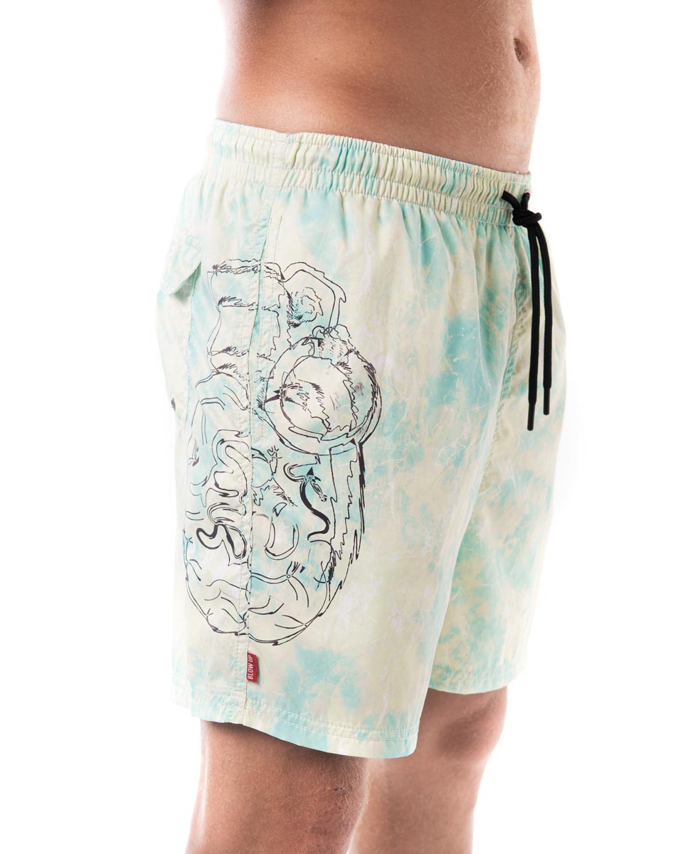 Marble Green Swim Short