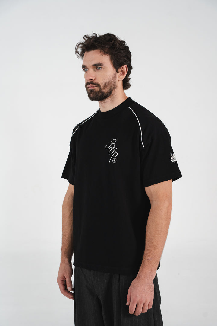 WAVE BLACK REGULAR T-SHIRT