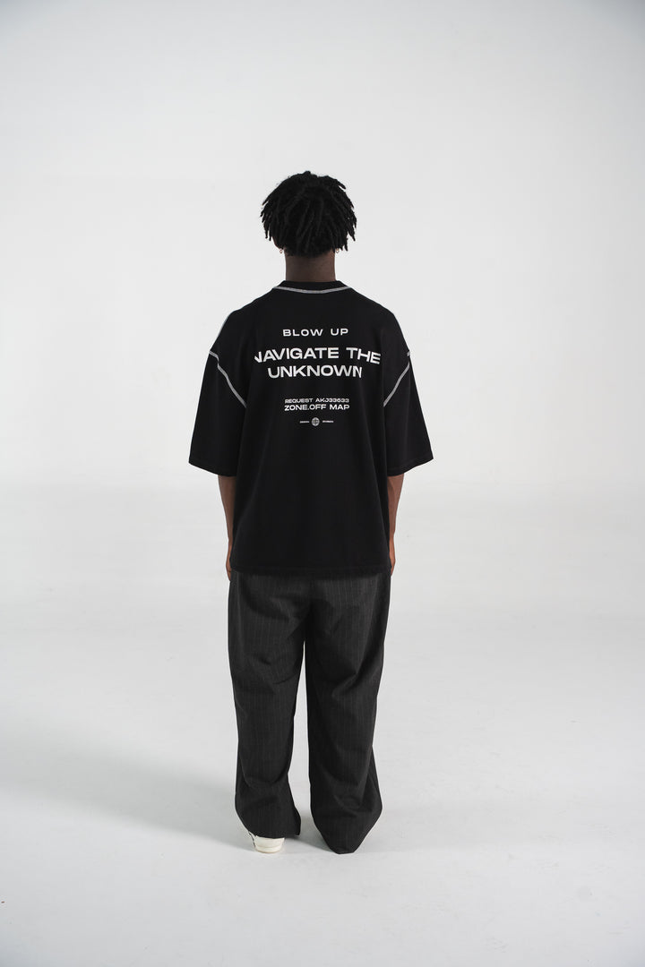 UNCHARTED BLACK REGULAR T-SHIRT