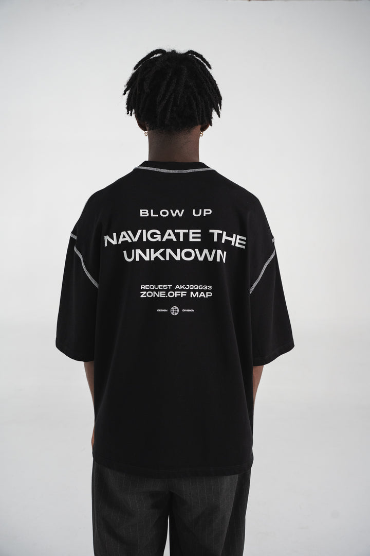 UNCHARTED BLACK REGULAR T-SHIRT