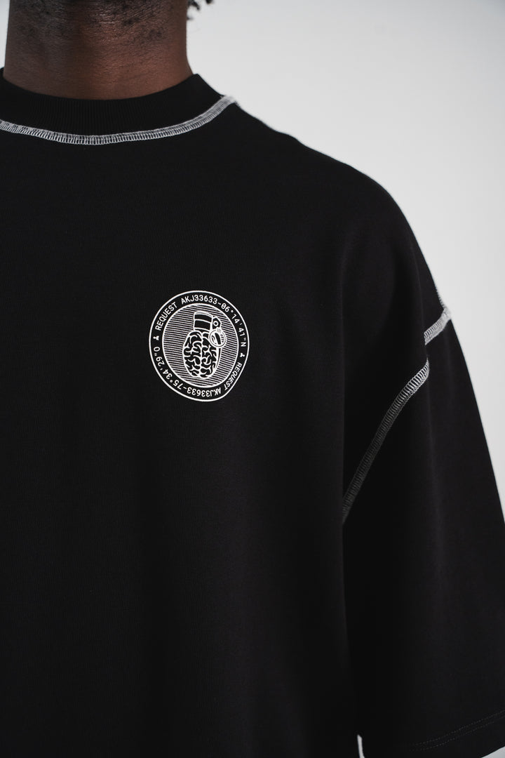 UNCHARTED BLACK REGULAR T-SHIRT