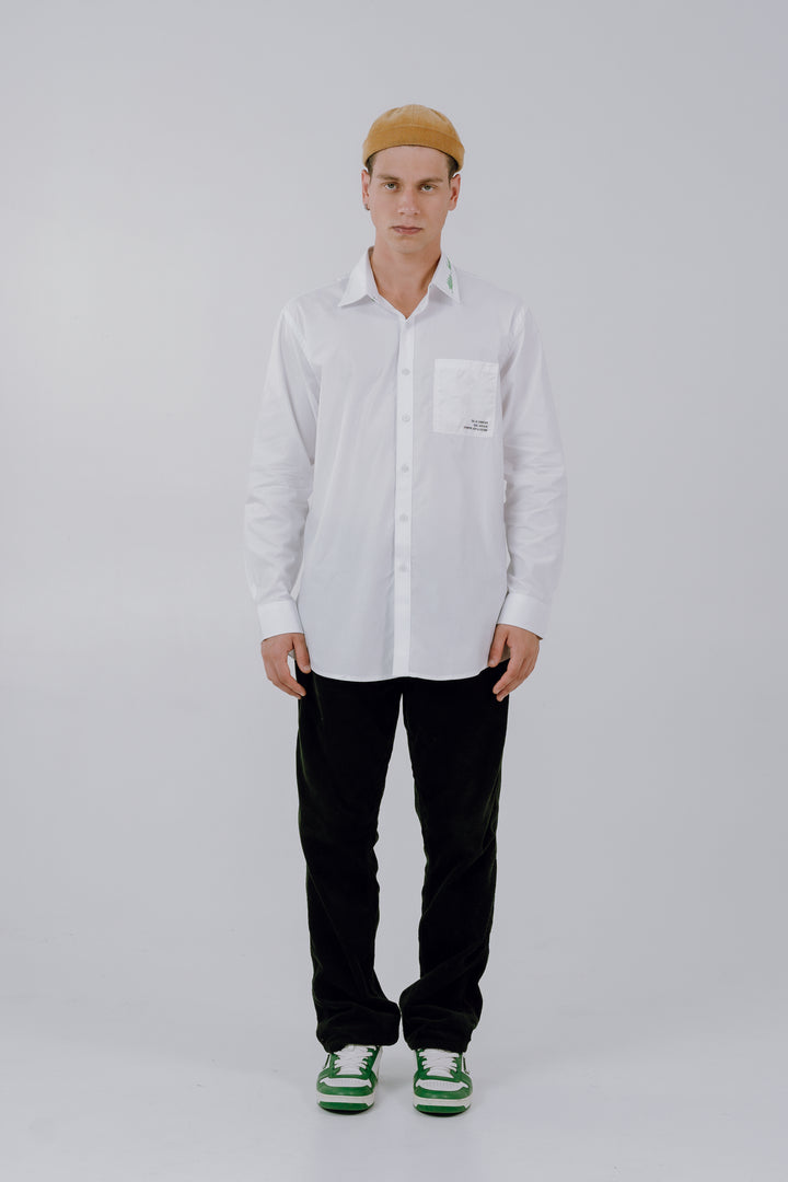 WHITE LONG SLEEVE SHIRT