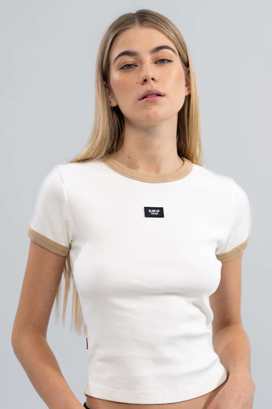 SHORT SLEEVE IVORY TOP