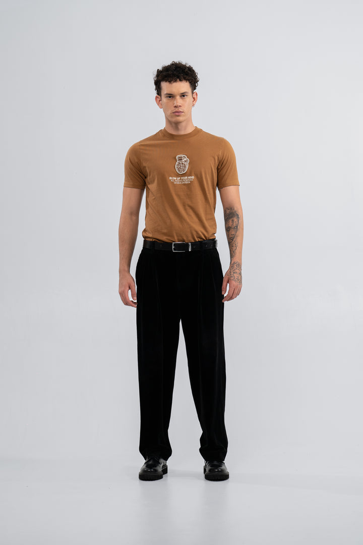 SLIM FIT BROWN T-SHIRT