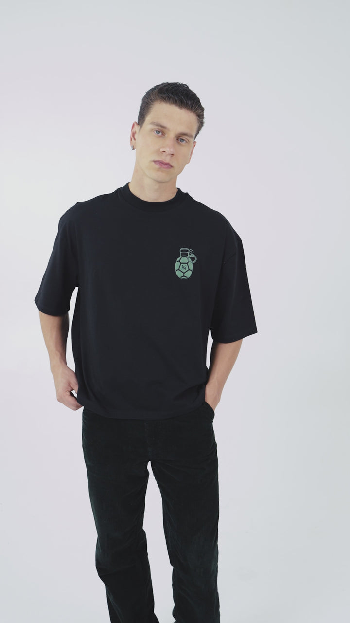 BOXY FIT BLACK T-SHIRT