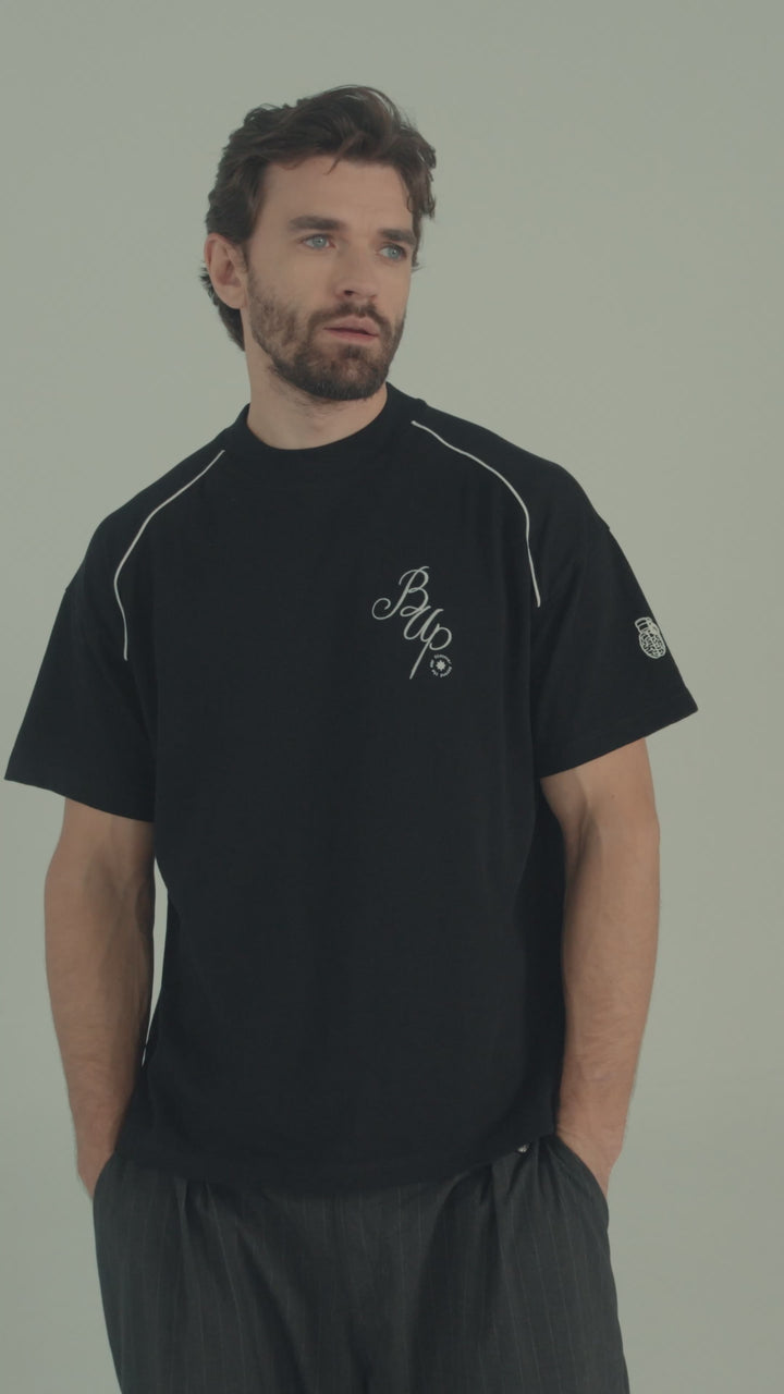 WAVE BLACK REGULAR T-SHIRT