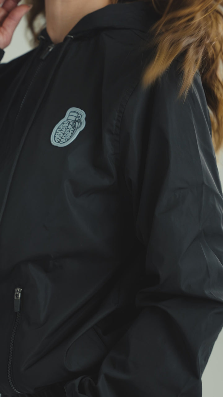 Black Windbreaker Jacket