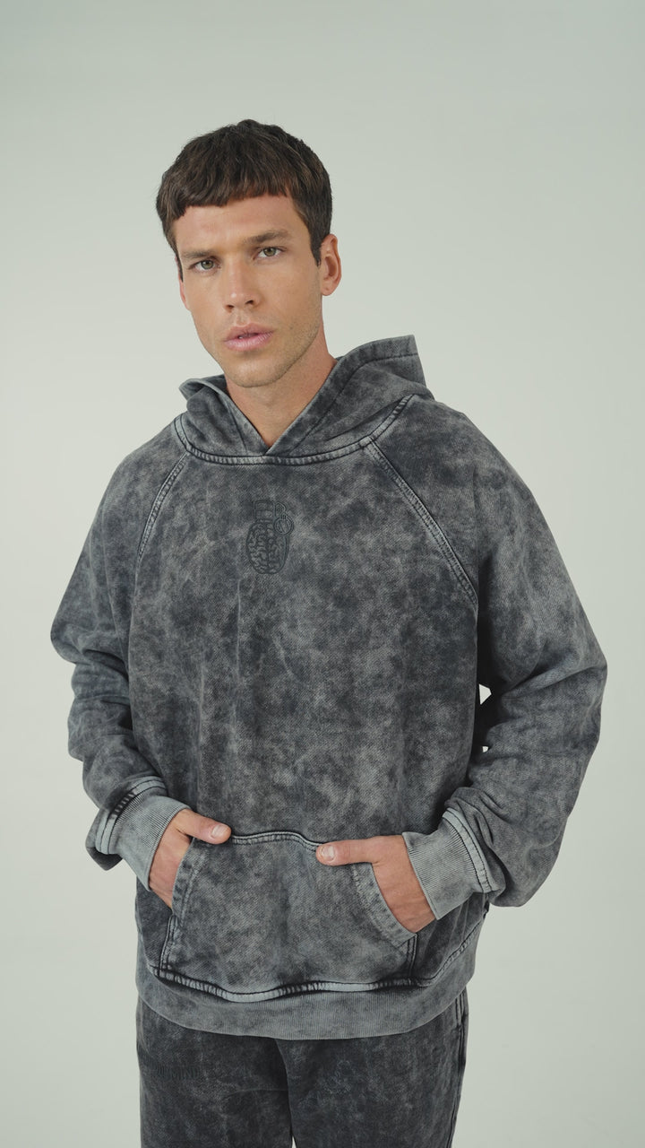 Black Washed Hoodie